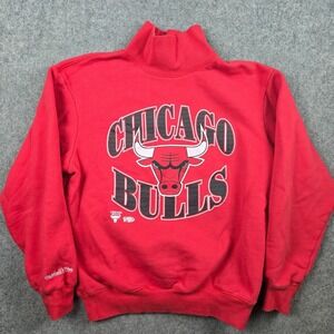 Mitchell & Ness Chicago Bulls Sweatshirt Womens M Red Vintage Retro 90s